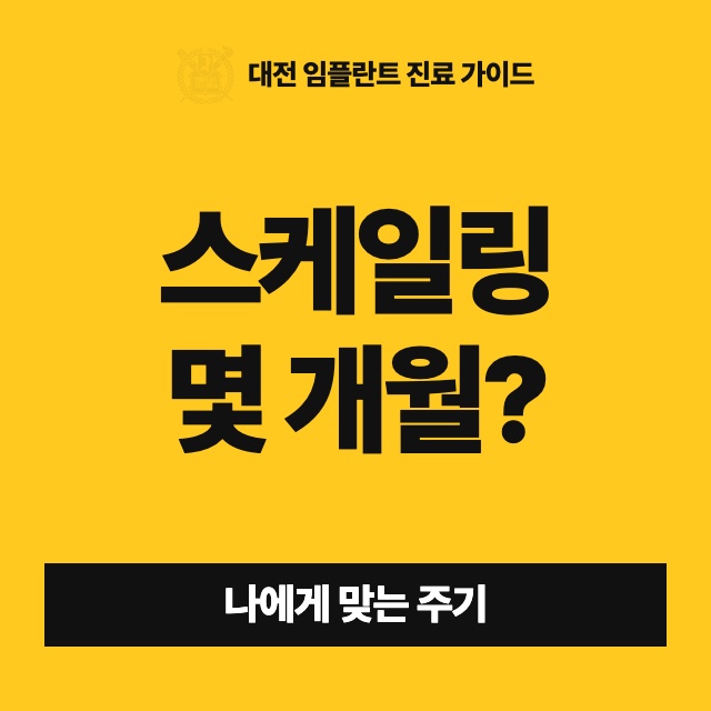 스케일링은 몇 개월마다 받아야 하나요? 1년에 한 번이면 되나요?
